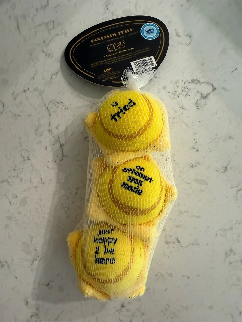 Bark Bright Yellow Barkie Balls 3-Pack